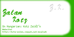 zalan kotz business card